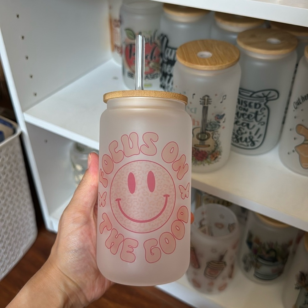 Focus On The Good Can Glass Cup